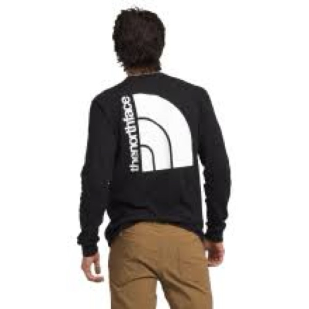 The North Face Jumbo Half Dome Long Sleeve Black Tee - Men's Large